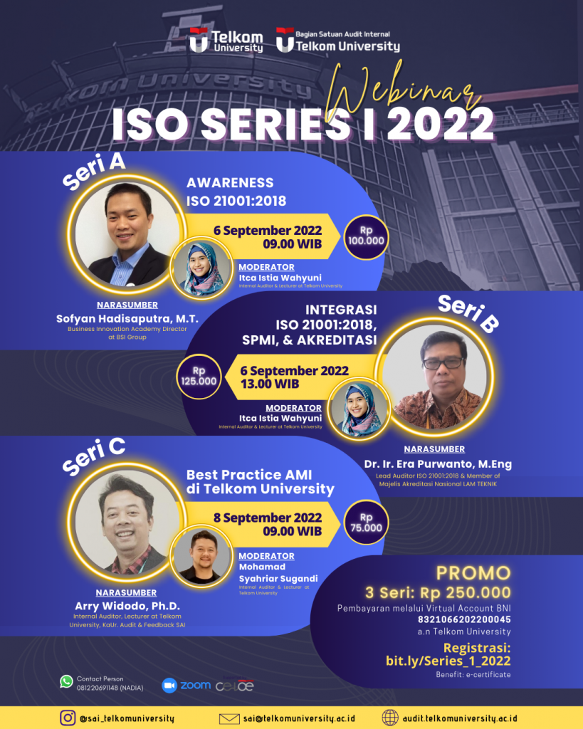 Webinar Iso Series I 2022 Satuan Audit Internal Webinar Iso Series I 2022 Satuan Audit Internal