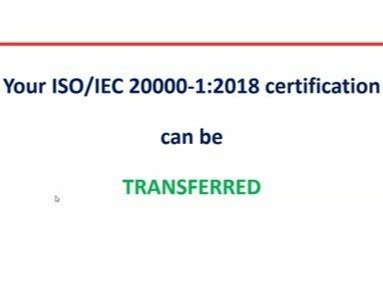 Audit Stage 1 Transfer Audit ISO 20000-1:2018